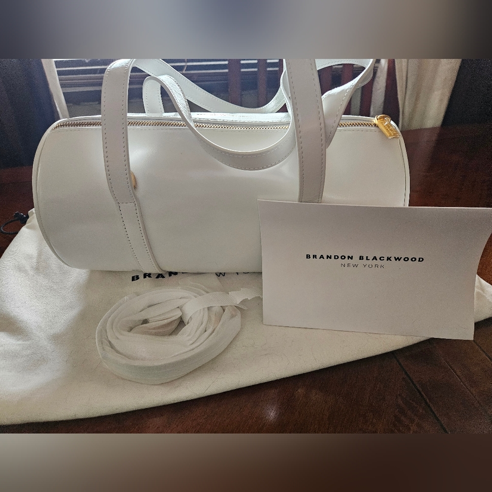 Brandon Blackwood Large Duffel (White Oil Leather)